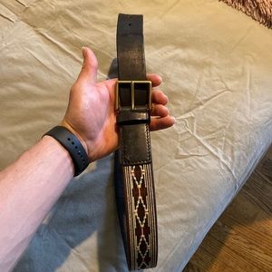Lucky Brand Leather Belt, Size 32